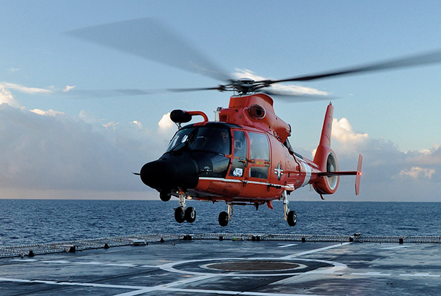 helicopter landing on helipad